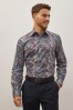 <span>Neutral/Blau/Paisley-Muster</span> - Bedrucktes Hemd mit Zierleiste, reguläre Passform