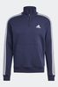Black adidas Sportswear Essentials Fleece 3-Stripes 1/4-Zip Sweatshirt