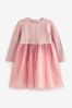 Pink 2-in-1 Jumper & Embroidered Tulle Skirt Dress (3mths-7yrs)