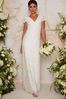 Chi Chi London Bridal V-Neck All-Over Lace Shauni Dress