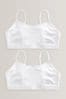 White 2 Pack Strappy Crop Top With Back Fastener (7-16yrs)