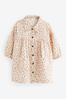 Ivory/Pink Ditsy Cotton Shirt Dress (3mths-8yrs)