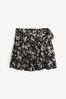 Black Floral Ditsy Wrap Skirt (3-16yrs)