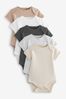 Neutral Essential Baby Short Sleeve Bodysuits 5 Pack