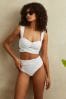 White Reiss Cristina Wrap Design Bikini Top