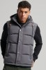 Red crome Superdry Everest Faux Fur Puffer Gilet