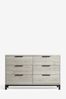 Light Bronx Oak Effect Chest of Drawers, Wide
