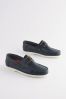 Navy Blue Wide Fit Classic Boat Shoes