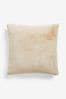 Light Natural Soft To Touch Plush Faux Fur Cushion, 50 x 50cm