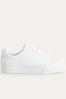White Boden Leather Flatform Trainers