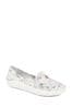 Pavers Casual Leather White Moccasins