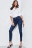 Solid Black Lipsy Mid Rise Skinny Jeans