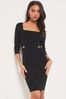 Lipsy Knitted Square Neck Scallop Dress