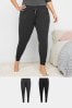 Yours Curve 2 Pack Cuffed Pyjama Pant