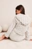Lipsy Fleece Embroidered Dressing Gown