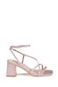 Linzi Liliana Block Heeled Sandal With Cross Over Front Straps