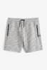 Grey Jersey Shorts With Zip Pockets