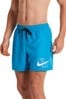 Blue Nike Logo Lap 5 Inch Volley Swim Shorts