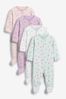 Pink Baby Sleepsuit 4 Pack (0mths-2yrs)