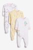 Pink/Yellow Circus Baby Sleepsuits 3 Pack (0-12.13mths)