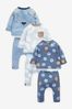<span>Blau, abstrakt</span> - Baby T-Shirts und Leggings im 6er-Pack