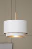 White Rico 2 Tier Easy Fit Lamp Shade