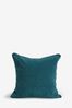 Airforce Blue Soft Velour Cushion, 45 x 45cm