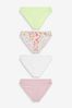 Pastel Colours Cotton Rich Knickers 4 Pack, Full Brief