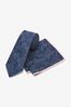 Navy Blue Tie Pocket Square And Lapel Pin Set
