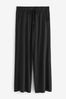 Black Jersey Culotte Trousers, Petite