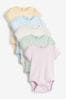 Pink Bunny 5 Pack Short Sleeve Baby Bodysuits (0mths-3yrs)