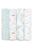 Animal aden + anais Essentials Cotton Muslin Blankets 4 Pack