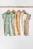 Multi Neutral Baby Jersey Romper 4 Pack (0mths-3yrs)