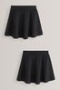 Black 2 Pack Jersey Stretch Pull-On Waist School Skater Skirts (3-17yrs)