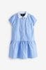 Blue Cotton Rich School Gingham Zip Dress (3-14yrs)
