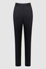 Navy Reiss Haisley Wool Blend Tapered Suit Trousers, Petite
