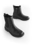 Black Square Toe Chelsea Boots