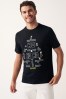 <span>Schwarz, Pacman</span> - Weihnachts-T-Shirt