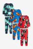 Red/ Blue Wild Animals Snuggle Pyjamas 3 Pack (9mths-12yrs)