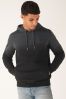 Navy Blue Stag Borg Lined Hoodie