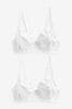 Black/White Non Pad Full Cup Bras 2 Pack