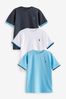 Tan Brown/Black Tipped Short Sleeve T-Shirts 3 Pack (3-16yrs)
