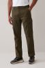 Navy Blue Cotton Stretch Straight Fit Cargo Trousers