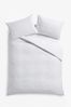 White Tufted Wave 100% Cotton Duvet Cover and Pillowcase Set