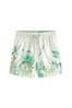 White/Green Printed Swim Shorts (3mths-7yrs)