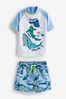 Light Blue Sealife Sunsafe Top and Shorts Set (3mths-7yrs)