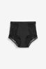 Black Microfibre And Lace Knickers, Short