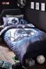 <span>Marineblau mit Fußball</span> - Bedruckte Bettwäsche mit Bettbezug und Kopfkissenbezug aus 100 % Baumwolle