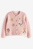 Pink Flower Embroidered Cardigan (3mths-7yrs)