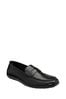 Black Lotus Leather Loafers